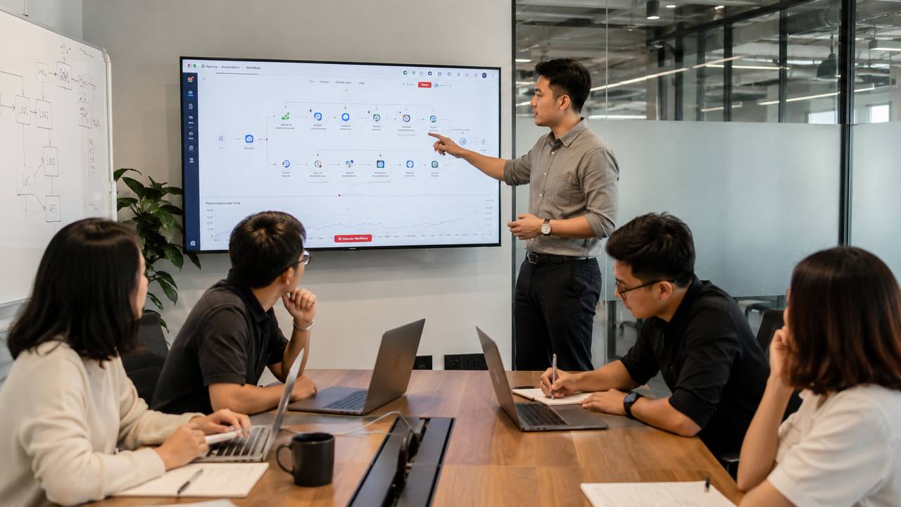 EthanCorp team workshop and workflow discussion