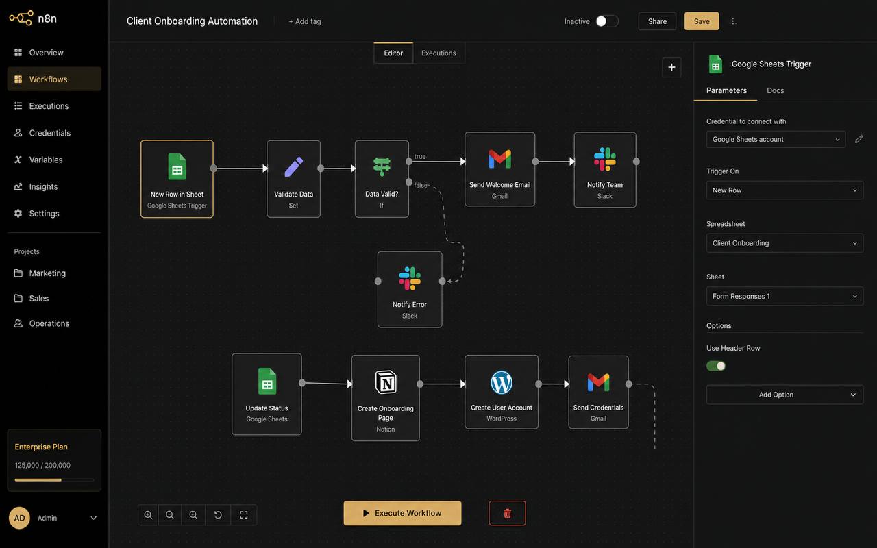Workflow build screenshot
